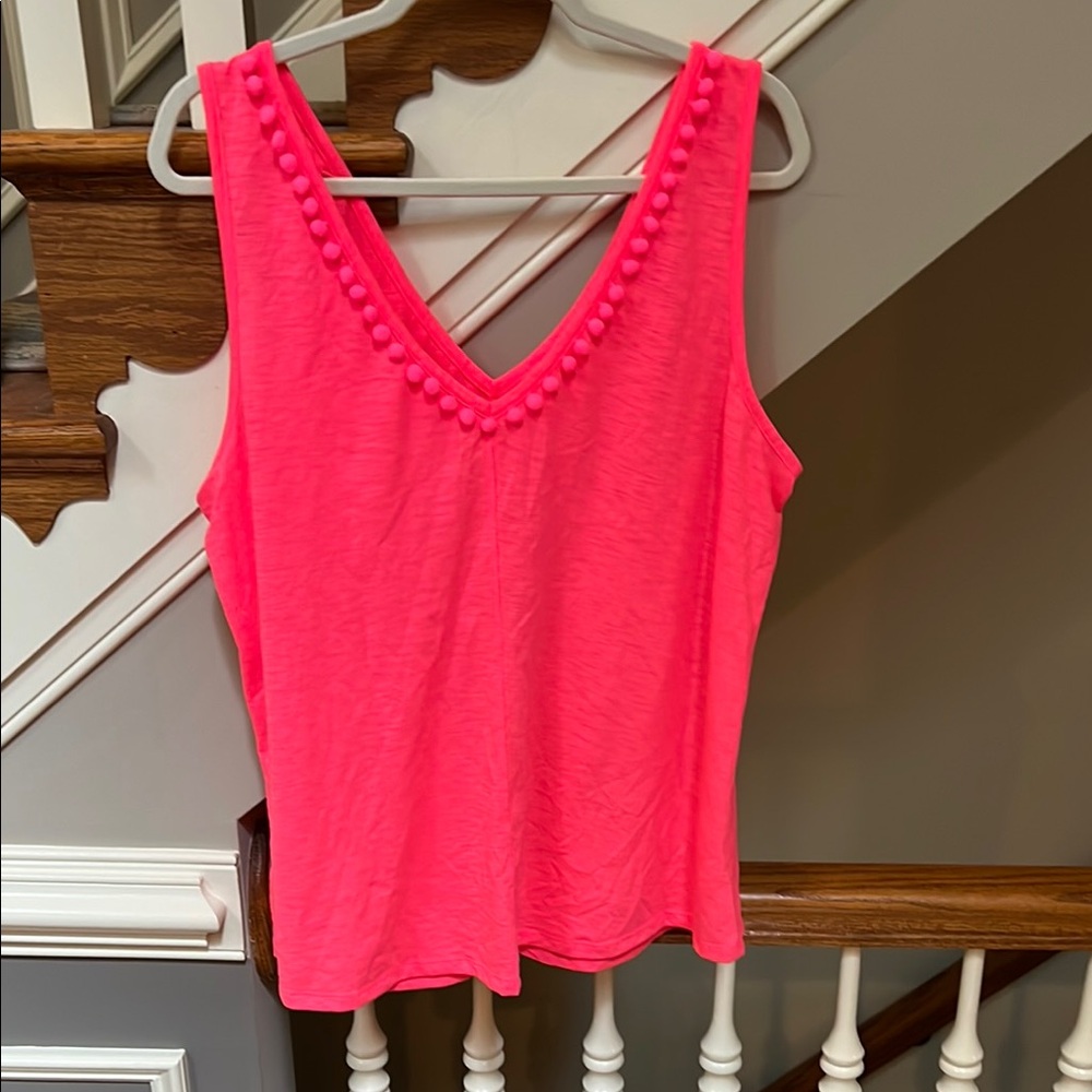 Lilly Pulitzer Pink Tank Top with V-Neckline